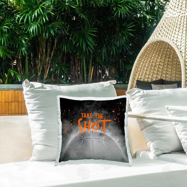 Stupell Industries Kim Allen | Take The Shot Basketball Printed Throw Pillow
