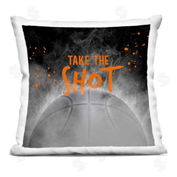 stupell industries Kim Allen | Take The Shot Basketball Printed Throw Pillow