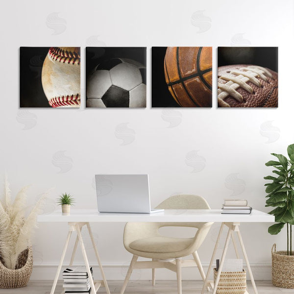 Stupell Industries Kim Allen | Team Sports Balls Closeups Wall Art