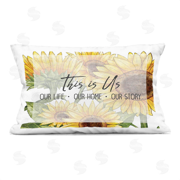 stupell industries Kim Allen | This Is Us Sunflowers Printed Throw Pillow