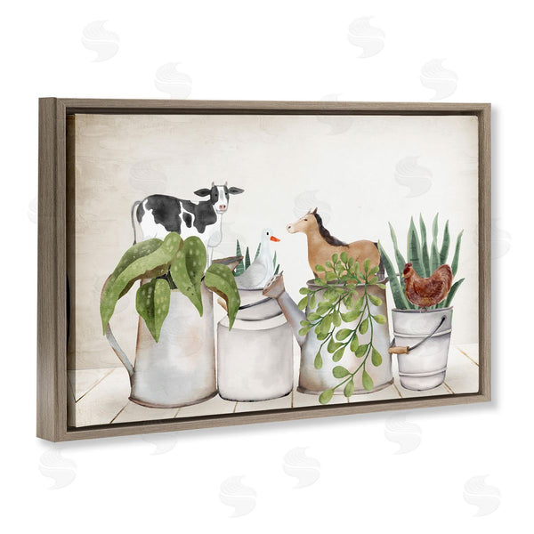 Stupell Industries Kim Allen | Tin Farm Animal Plants
