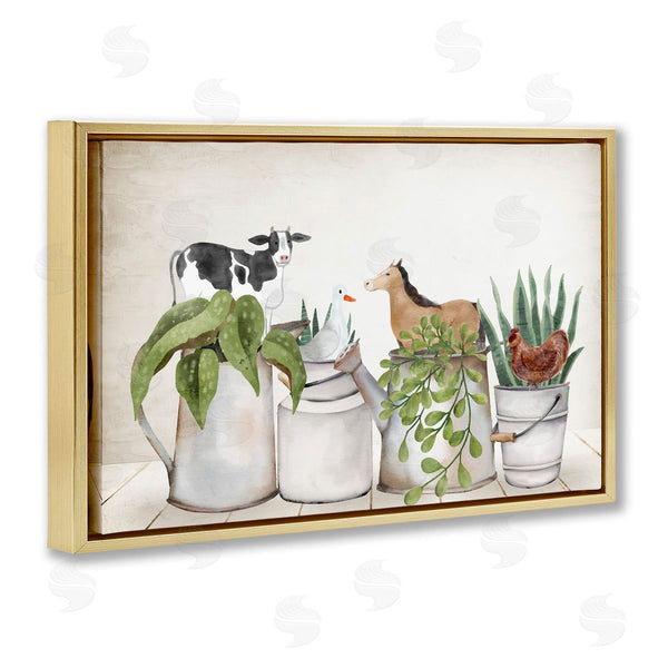 Stupell Industries Kim Allen | Tin Farm Animal Plants
