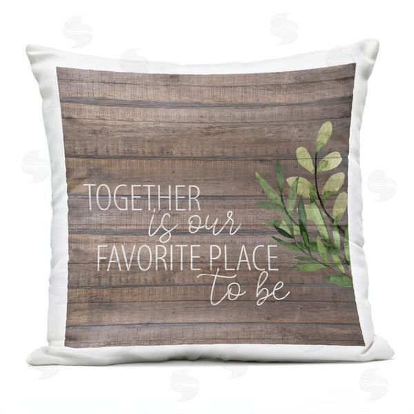 Stupell Industries Kim Allen | Together Sentiment On Rustic Printed Throw Pillow