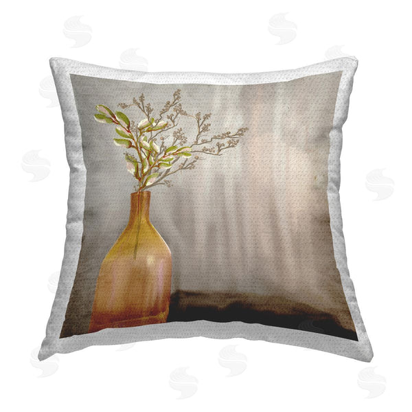 Stupell Industries Kim Allen | Traditional Amber Vase Printed Throw Pillow