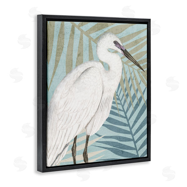 Stupell Industries Kim Allen | Tropical Egret Botanical Leaves Wall Art