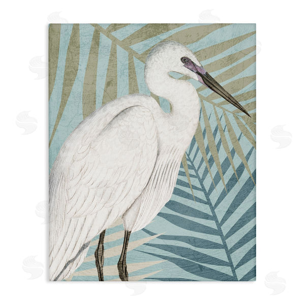 stupell industries Kim Allen | Tropical Egret Botanical Leaves Wall Art