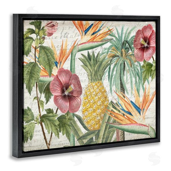 Stupell Industries Kim Allen | Tropical Flower Pineapple Arrangement