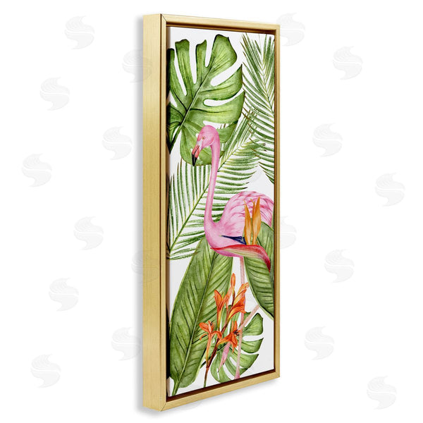 Stupell Industries Kim Allen | Tropical Plants & Flamingo Wall Art