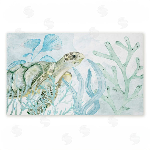 stupell industries Kim Allen | Turtle In The Sea Non-Woven Door Mat