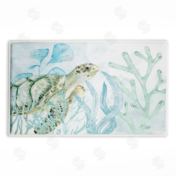 stupell industries Kim Allen | Turtle In The Sea Plush Bath Mat