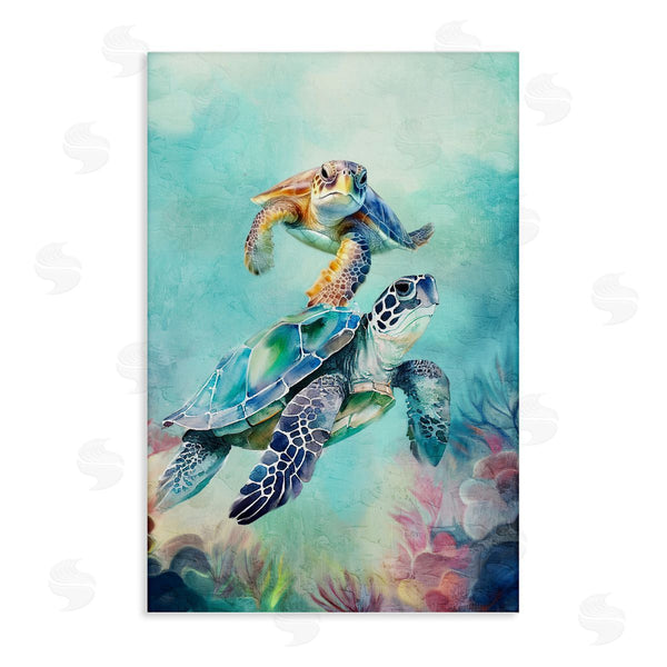 stupell industries Kim Allen | Undersea Sea Turtle Pair