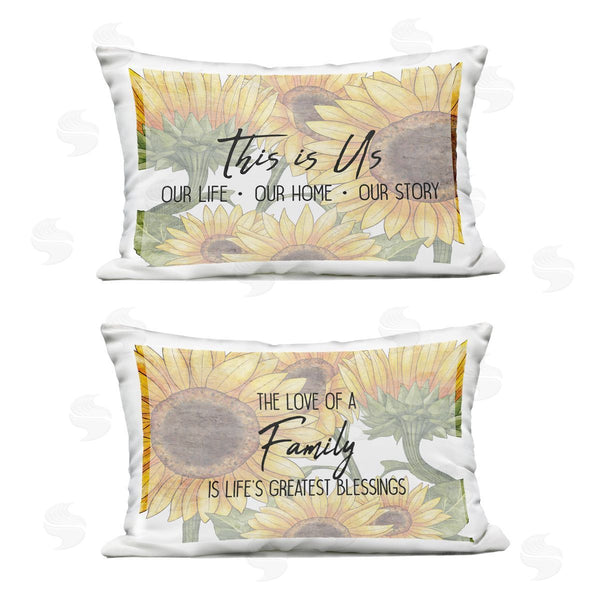 Stupell Industries Kim Allen | Uplifting Family Sentiments Printed Throw Pillow Set