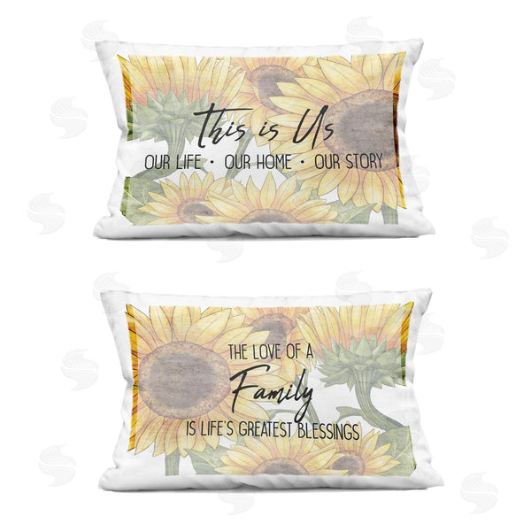 stupell industries Kim Allen | Uplifting Family Sentiments Printed Throw Pillow Set