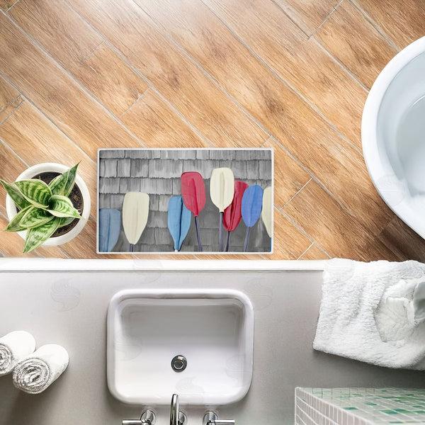 Stupell Industries Kim Allen | USA Boat Paddles Plush Bath Mat