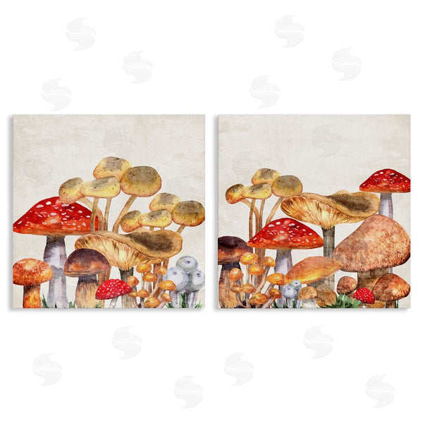 stupell industries Kim Allen | Various Cottage Mushrooms Wall Art