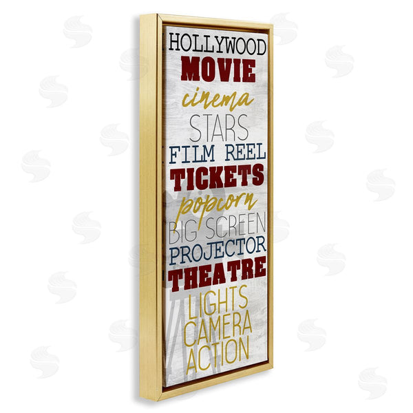 Stupell Industries Kim Allen | Vintage Cinema Projector Phrases Wall Art