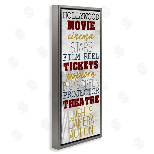 Stupell Industries Kim Allen | Vintage Cinema Projector Phrases Wall Art