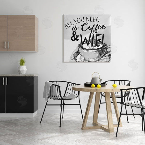 Stupell Industries Kim Allen | Vintage Coffee & Wifi Wall Art