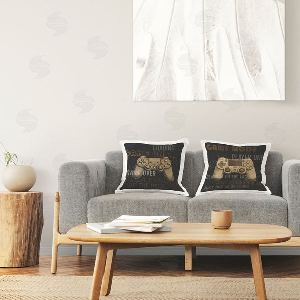 Stupell Industries Kim Allen | Vintage Controllers With Expressions Printed Throw Pillow Set