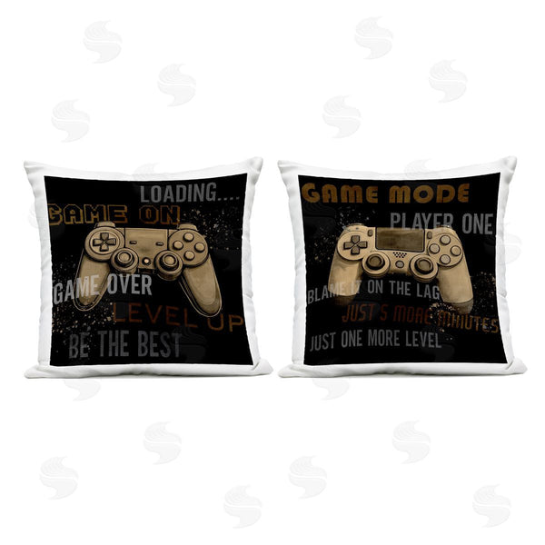 Stupell Industries Kim Allen | Vintage Controllers With Expressions Printed Throw Pillow Set