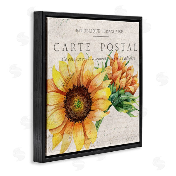 Stupell Industries Kim Allen | Vintage French Sunflower Postcard