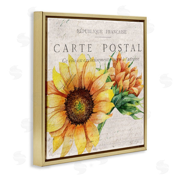 Stupell Industries Kim Allen | Vintage French Sunflower Postcard