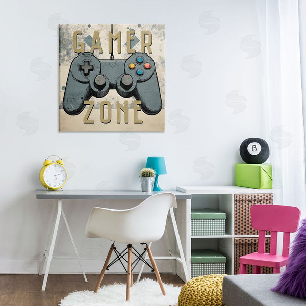 Stupell Industries Kim Allen | Vintage Gamer Zone Wall Art