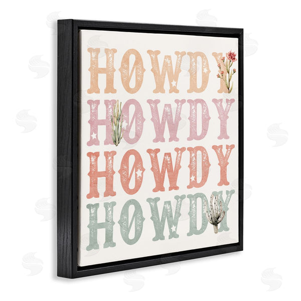 Stupell Industries Kim Allen | Vintage Howdy Rainbow Text Wall Art