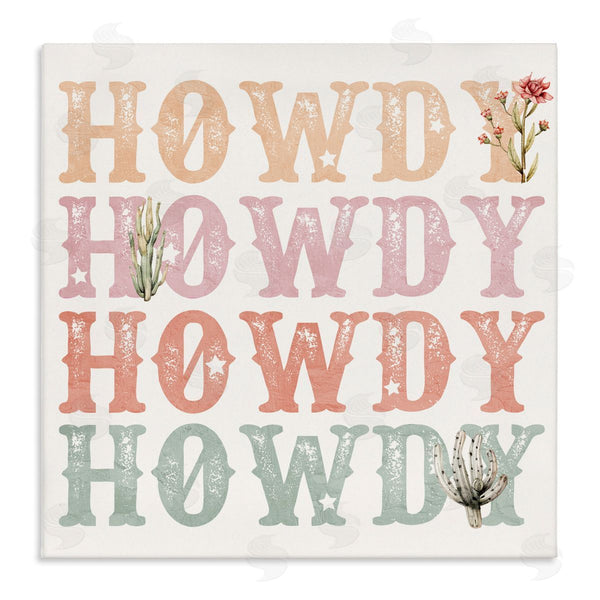 stupell industries Kim Allen | Vintage Howdy Rainbow Text Wall Art