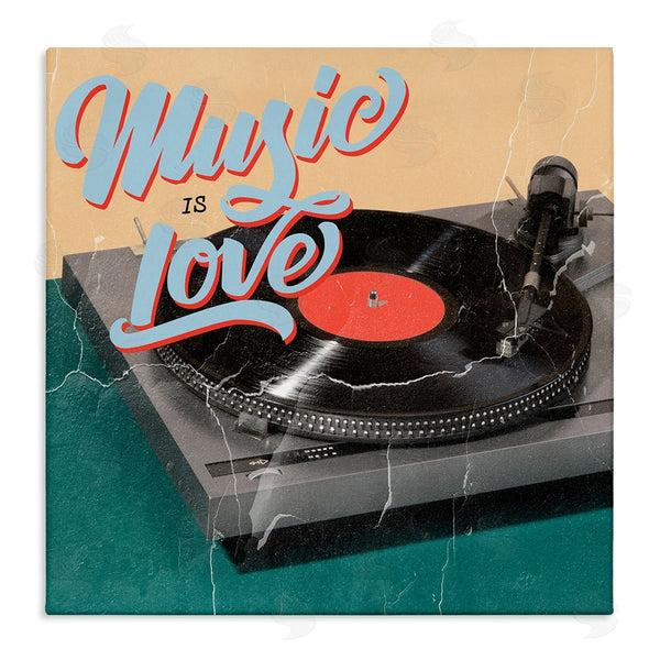 stupell industries Kim Allen | Vintage Music Is Love Turntable Wall Art