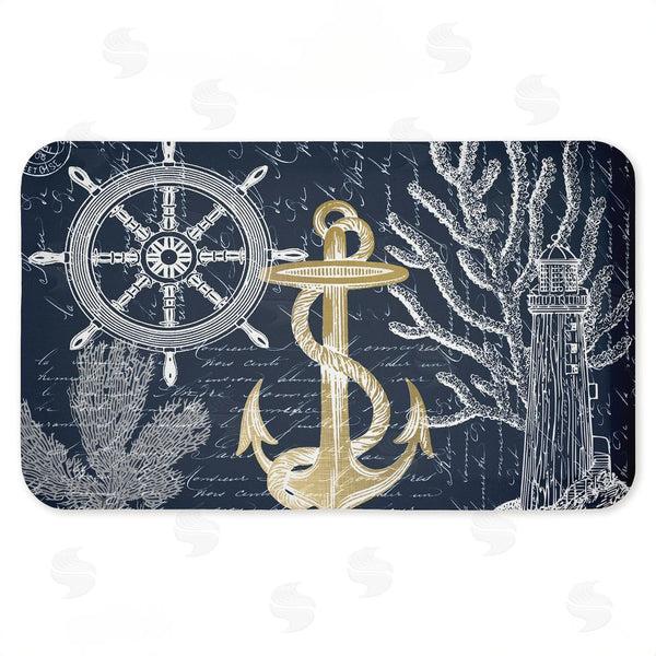 stupell industries Kim Allen | Vintage Nautical Sea Letters Anti-Fatigue Mat