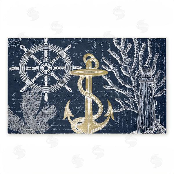 stupell industries Kim Allen | Vintage Nautical Sea Letters Non-Woven Door Mat
