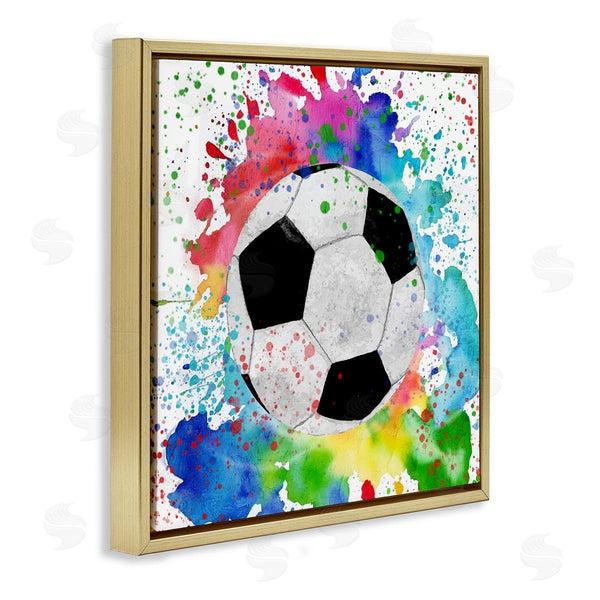 Stupell Industries Kim Allen | Vivid Splash & Soccer Ball