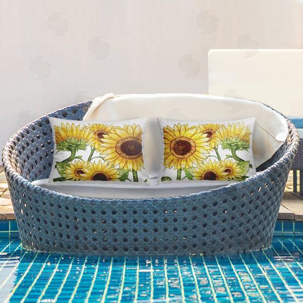 Stupell Industries Kim Allen | Warm Blossoms Yellow Sunflowers Printed Throw Pillow Set