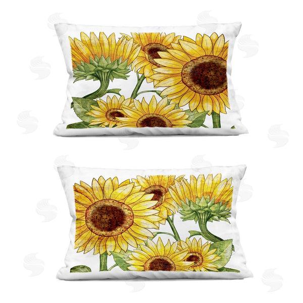 stupell industries Kim Allen | Warm Blossoms Yellow Sunflowers Printed Throw Pillow Set