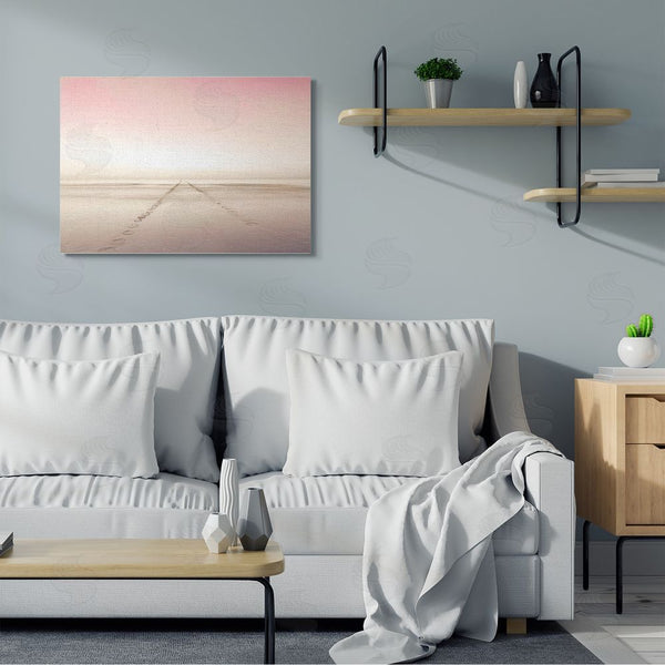 Stupell Industries Kim Allen | Water Pathway Footsteps Beach Sunset Horizon Wall Art