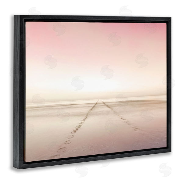 Stupell Industries Kim Allen | Water Pathway Footsteps Beach Sunset Horizon Wall Art