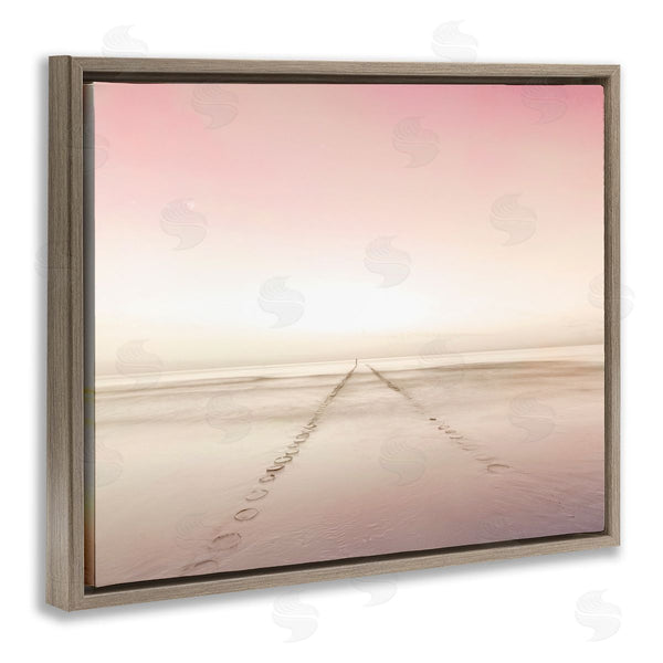 Stupell Industries Kim Allen | Water Pathway Footsteps Beach Sunset Horizon Wall Art
