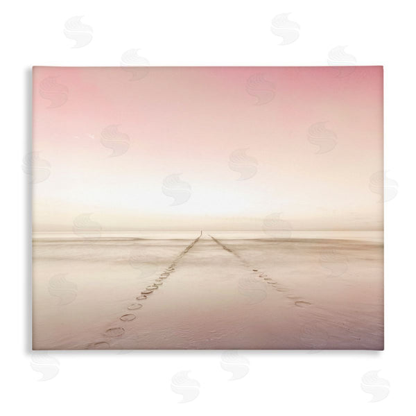 stupell industries Kim Allen | Water Pathway Footsteps Beach Sunset Horizon Wall Art