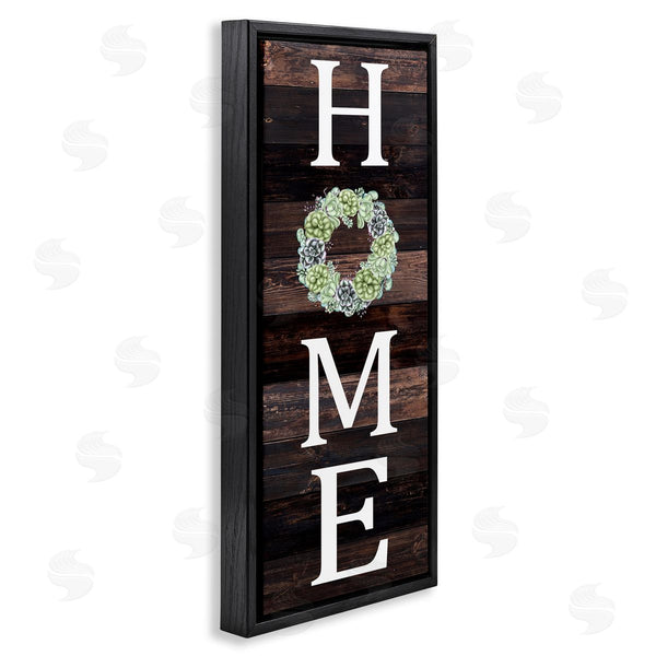 Stupell Industries Kim Allen | Welcome Home With Succulent Wreath Wall Art