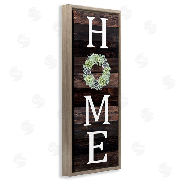 Stupell Industries Kim Allen | Welcome Home With Succulent Wreath Wall Art