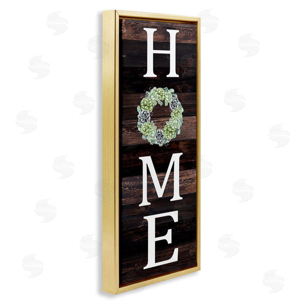 Stupell Industries Kim Allen | Welcome Home With Succulent Wreath Wall Art