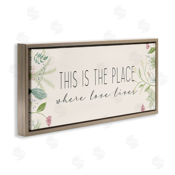 Stupell Industries Kim Allen | Where Love Lives Floral Charm