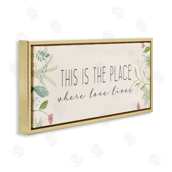 Stupell Industries Kim Allen | Where Love Lives Floral Charm