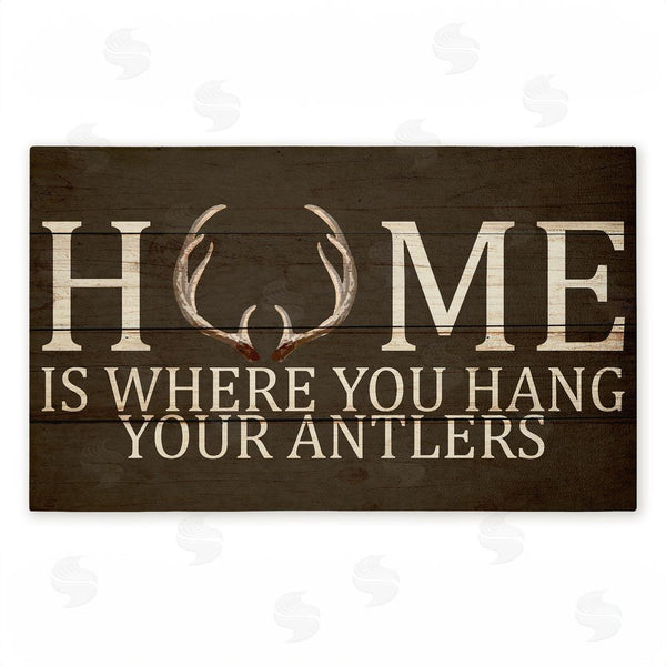 stupell industries Kim Allen | Where You Hang Your Antlers Non-Woven Door Mat
