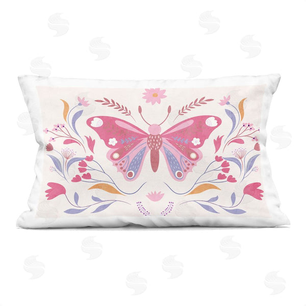 stupell industries Kim Allen | Whimsical Folk Butterfly Throw Pillow