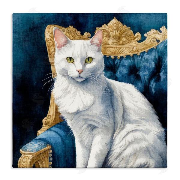 stupell industries Kim Allen | White Cat & Ornate Chair Wall Art