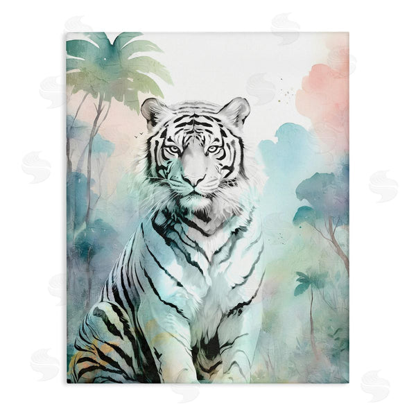 stupell industries Kim Allen | White Tiger in Jungle Wall Art