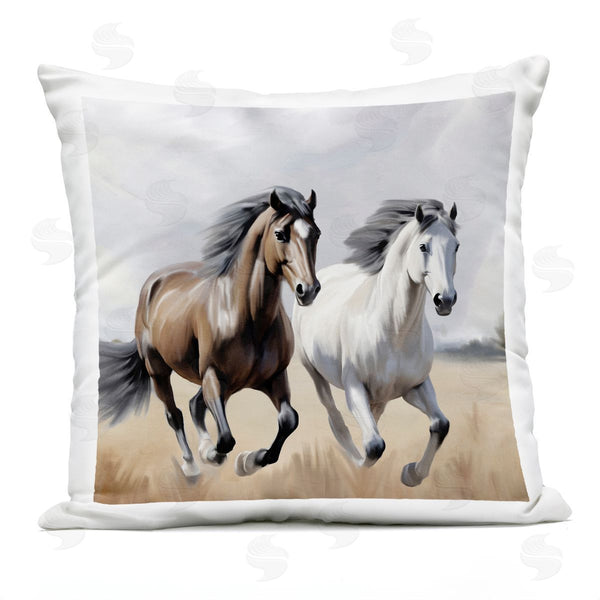 Stupell Industries Kim Allen | Wild Run Horse Field Printed Throw Pillow