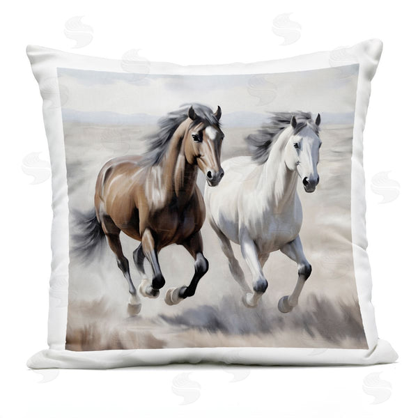 Stupell Industries Kim Allen | Wild Run Horse Pair Printed Throw Pillow